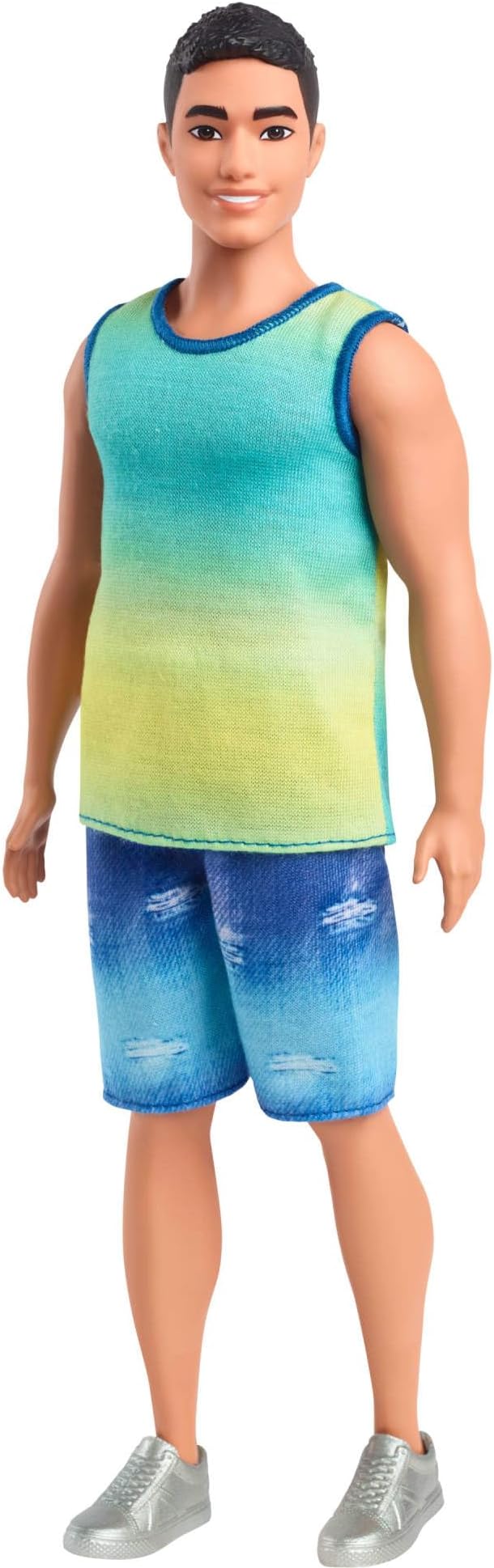 Barbie Ken Fashionistas Doll 236 with Black Hair Blue Green Ombre Tank