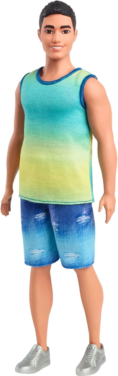 Barbie Ken Fashionistas Doll 236 with Black Hair Blue Green Ombre Tank