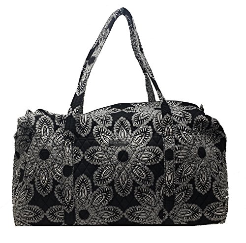 Vera Bradley Large Duffel (Blanco Bouquet with Black Interior)