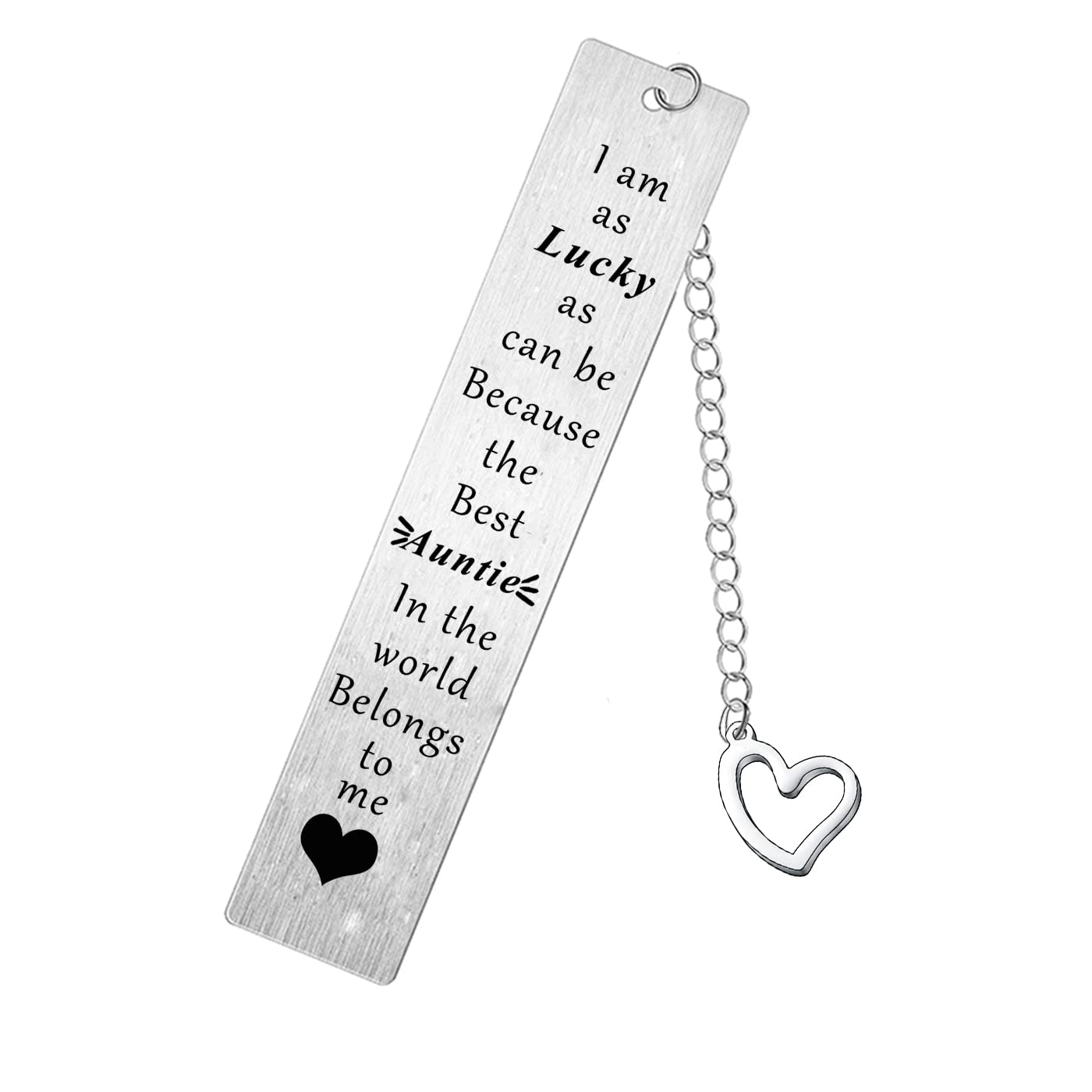 Best Auntie Bookmark Gifts from Niece Nephew Presents for Aunty Aunt I Am As Lucky As Can Be The Best Auntie in The World Belongs to Me Gift Appreciation Auntie Bookmark (Auntie Belongs)