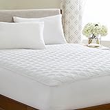 LinenSpa Waterproof Quilted Mattress Pad with Hypallergenic Fill & Deep Pocket Fitted Skirt, Twin