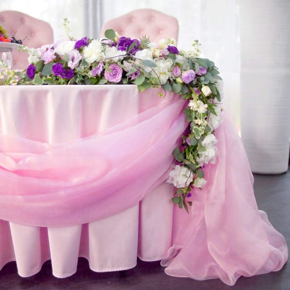 Best pink sheer table runner