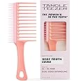 Tangle Teezer Wide Tooth Comb, Double Sided for Detangling and Less Breakage, for 3C to 4C Curly Hair Types, Peach