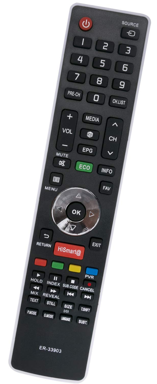 ALLIMITY ER-33903HS T162274 Remote Control Replace for Hisense Smart TV 50K220 LHD32K160 LTDN50K166WSEU LHD32K20SEU LHD32K20DW LTDN40K366WCEU LHD32K366WCEU LHD32K160WSEU LHD24K300WSEU