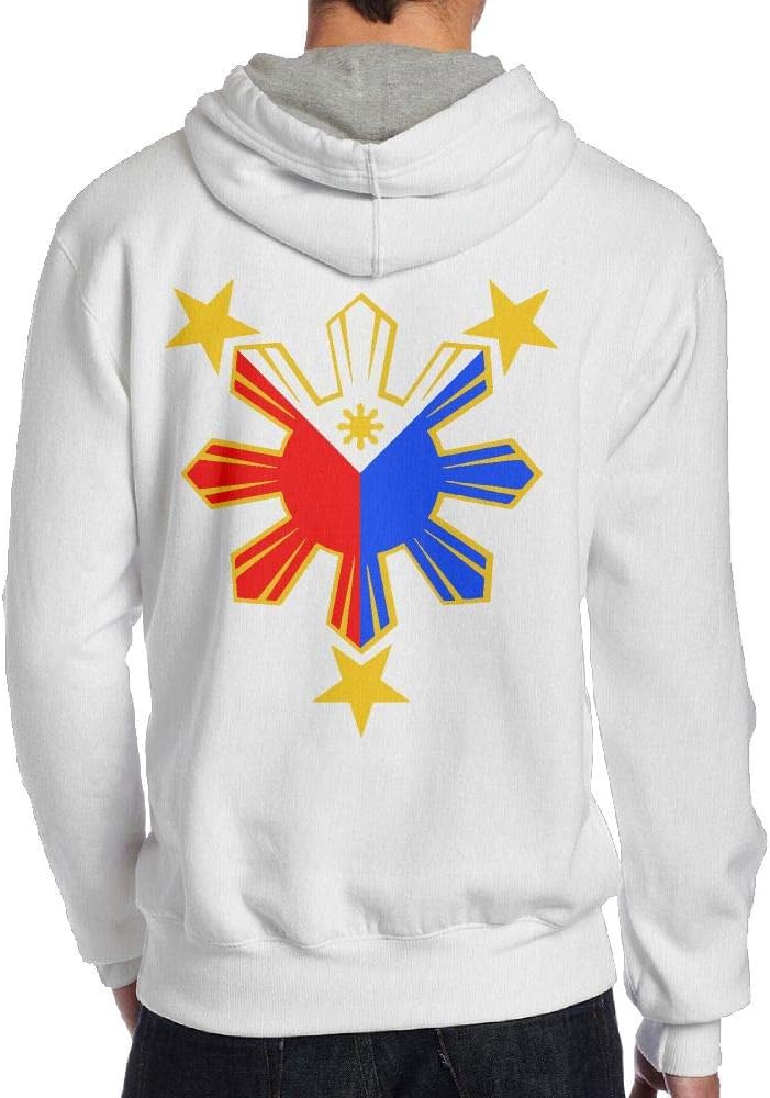 BMWEITIHBQ Men's Flag of The Philippines Hoodie Sport Outwear, Back Print
