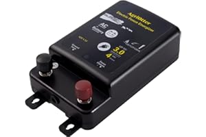 2025 New Tech 2 in 1 Electric Fence Energizer Charger Plug-in & 12V Battery, Waterproof & Safe Wide Coverage Energizer for Fa