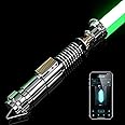 CUSTOM SABER RGBX Smooth Swing, 16 Sound Fonts, Motion Control Color Changing Light Saber by Aluminium Alloy Hilt, Support Real Heavy Dueling Luke V2 Saber