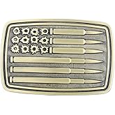 CL&J BB United States Flag Belt Buckle Western Cowboy Native American Motorcyclist (XFL2G)