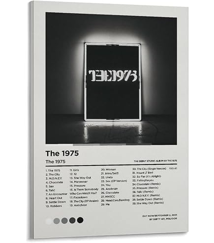 Amazon.com: XMJJQQ Vintage The 1975 Canvas Wall Art Healy Music