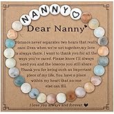 Sisadodo Grandma Christmas Birthday Gift for Nana Nanny Nan Mama Natural Stone Bracelet for Mimi Gigi Gift from Granddaughter Grandson