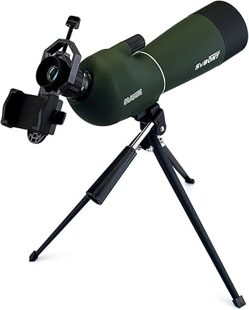 Amazon Svbony Sv28 フィールドスコープ スポッティングスコープ 傾斜型 60x 60mm Bk7プリズム 多層コーティング Ip65防水 天体観測 野鳥観察 バードウォッチング 汎用スマホアダプタ付き 卓上三脚付き フィールドスコープ 通販