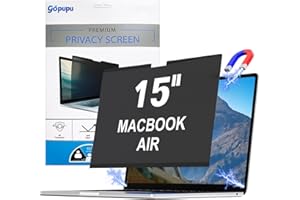 Magnetic Privacy Screen Compatible with Macbook Air 15 Inch (2023-2025,M2, M3, M4), Removable Macbook Air Screen Protector fo