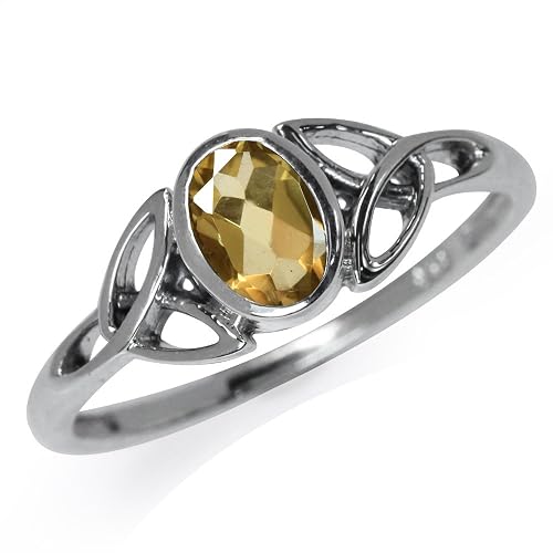 Silvershake White Gold Plated 925 Sterling Silver Celtic Triquetra Trinity Knot Ring - View #8
