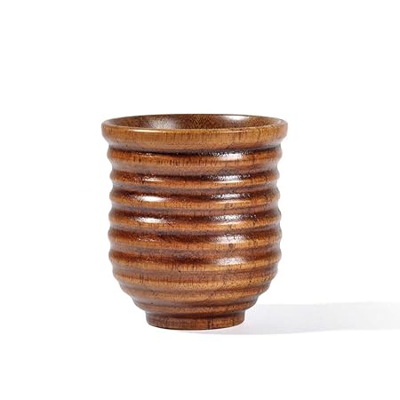 MMLsure® Holzbecher, Teetasse,Bierkrug,Trinkbecher aus Holz, Holztassen, Bier Milch Kaffee Getränk Cup?Deko-Becher als Hochze
