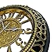 Foxtop Large Decorative Wall Clock Vintage Retro Antique Style Hollow Design, Standard Quartz Movement, Battery Operated, 12 inch, Gold Color