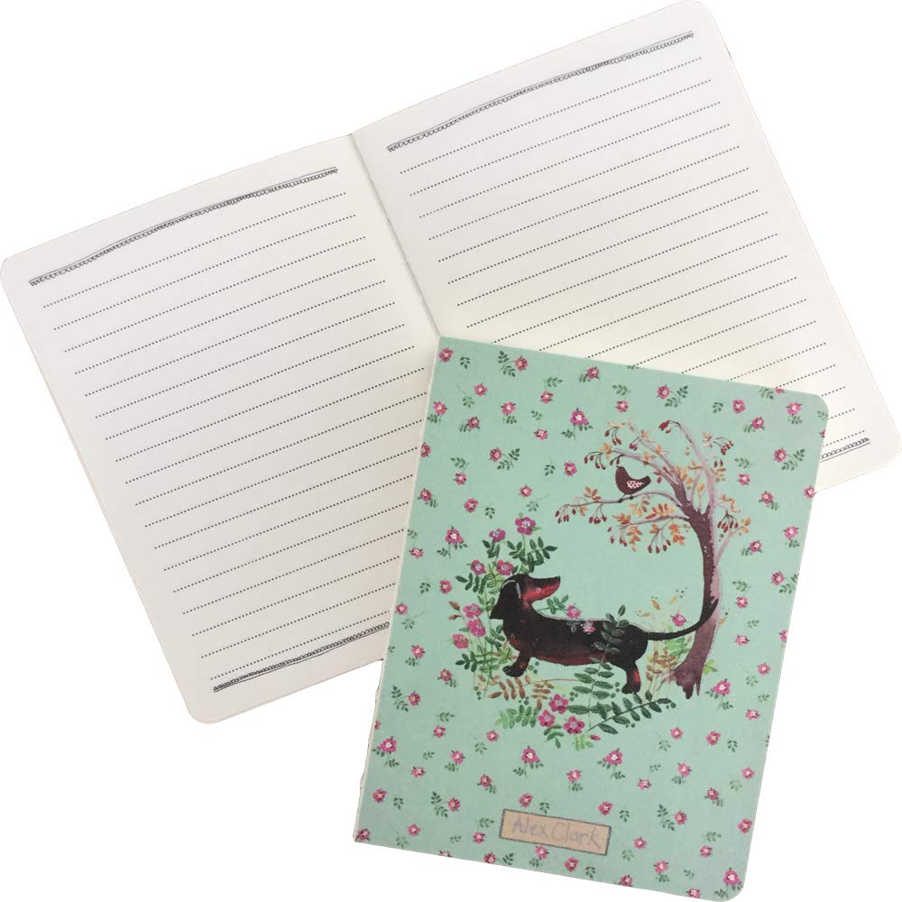 ALEX CLARK Dachshund Dog Naked Spine Notebook