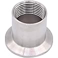 DERNORD Sanitary Female Threaded Pipe Fitting to 1.5 Inch TRI CLAMP (OD 50.5mm Ferrule) (Pipe Size: 1" NPT)