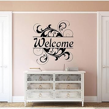 Tatuajes De Pared Cartel De Bienvenida Decoracion Puerta Muebles