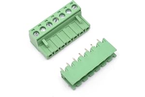 Oiyagai 10 Set 7-Pin 5.08mm Pitch Male Female PCB Screw Terminal Block