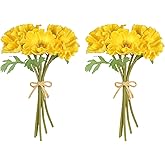 INSUNSIX 2 Bouquets Fake Poppies 10PCS Yellow Poppies Artificial Flowers Real Touch Faux Poppy Flowers for Wedding Party Office Home Decor(Yellow)