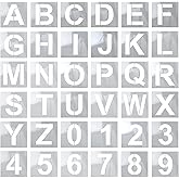 Letter Stencils Large 36 PCS, 5 Inch Alphabet Stencils Reusable Letters Template for Wood, Large Number Stencils for Painting