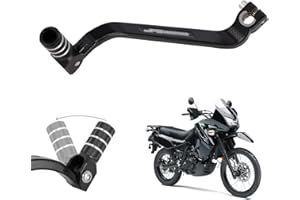 JFG RACING Motorcycle Gear Shifter Lever Extended Rod Folding Tip CNC for KLR 650 KLR650 1987-2018 Black