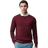 Hudson Wellesley Pure BCI Cotton Lightweight Sweater for Men Crewneck T-Shirts Casual Long Sleeve Knit Pullover Fall Spring