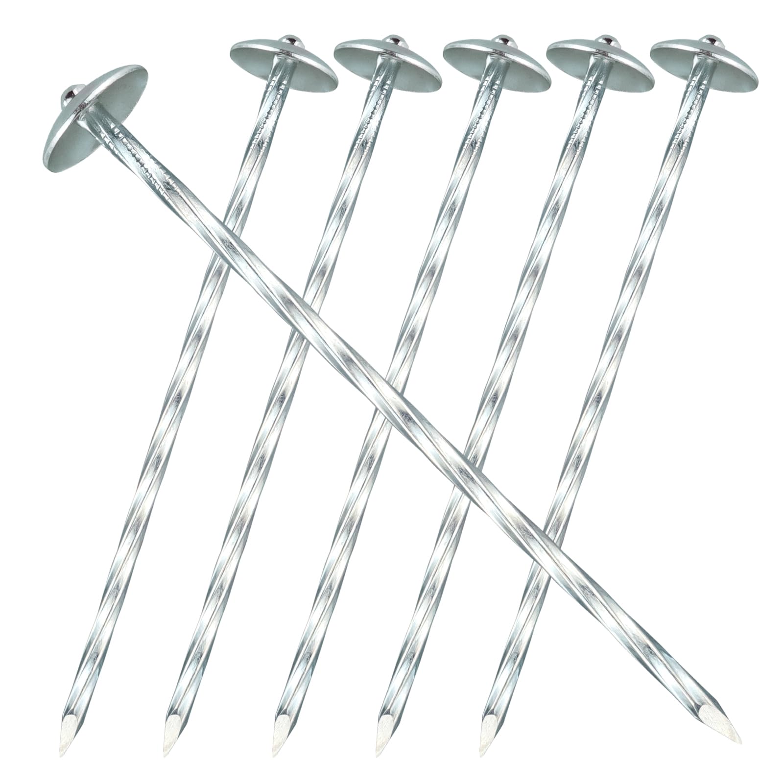 Photo 1 of JPOIP Landscape Stakes - Garden Edging Spikes Pins - New Umbrella-Type Design 5'' Galvanized Lawn Staples for Weed Barrier Fabric, Tent, Etc (200 Pack)
