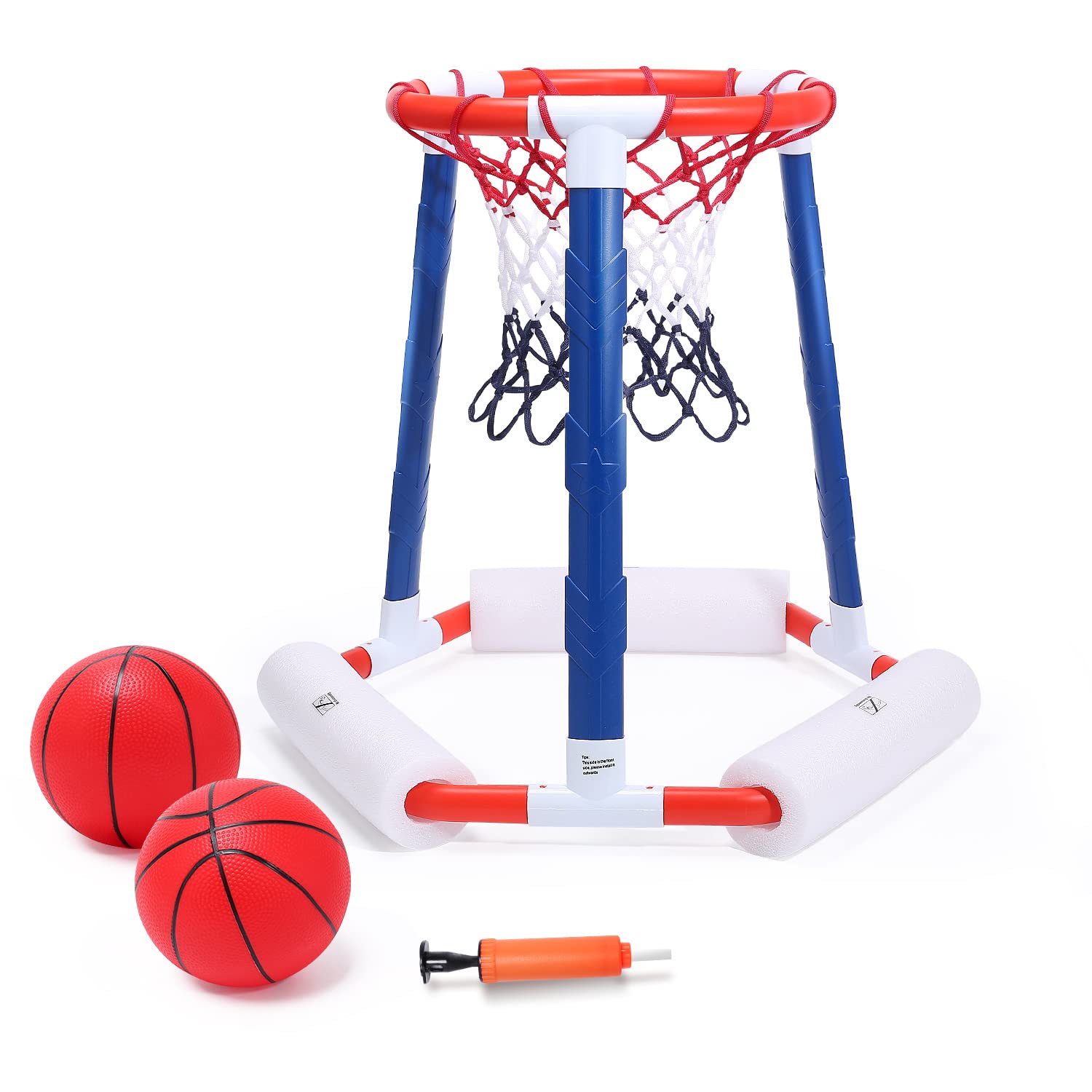 EagleStone Pool Basketball Hoop, Toddler Basketball Hoop Indoor for Kids Adults with 2 Pool Balls and Pump, Floating Inflatbale Basketball Games for Swimming Pool Outdoor Play Age 8-12 — image 1