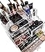 Sorbus Huge Acrylic Makeup Organizer - Extra Large Makeup Case & Display - Stackable 3 Piece Cosmetic Organizers and Storage Set with Acrylic Drawers - Great Vanity, Dresser & Bathroom Organizer