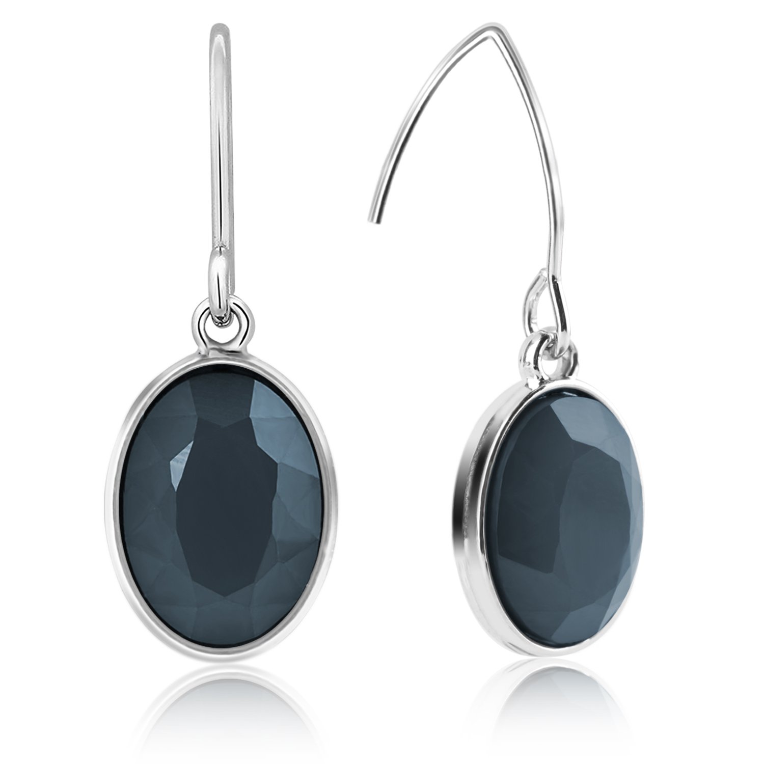 Dangle Earrings，UHIBROS Women\'s Stone Crystal Dangle Drop Earrings (Grey)