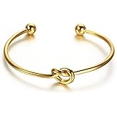 Jewanfix Bridesmaid Proposal Gifts, Stainless Steel Tie The Love Knot Bridesmaid Bracelet with Gift Box