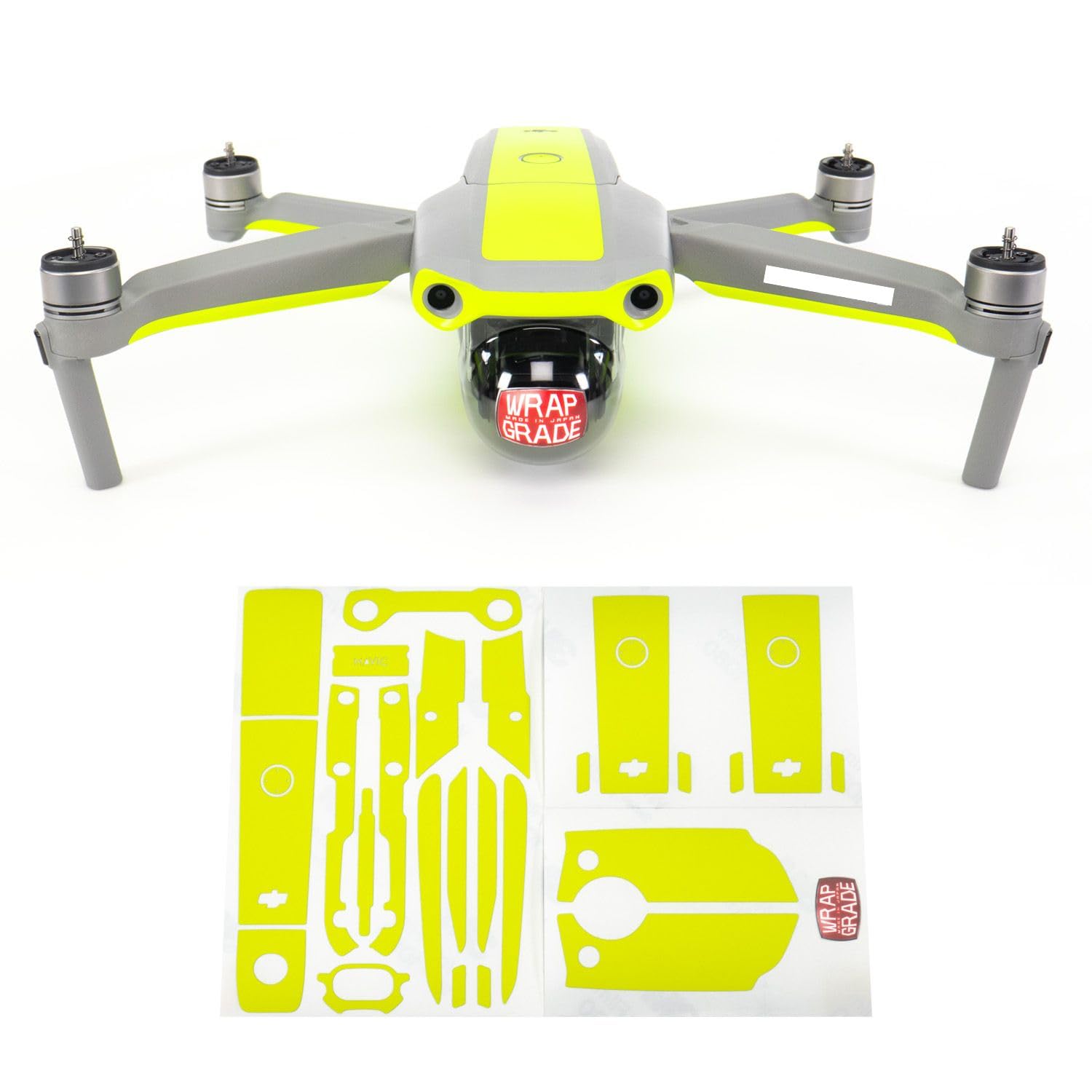 Wrapgrade Skin compatible with DJI Mavic Air 2 | Accent Color B (NEON YELLOW)
