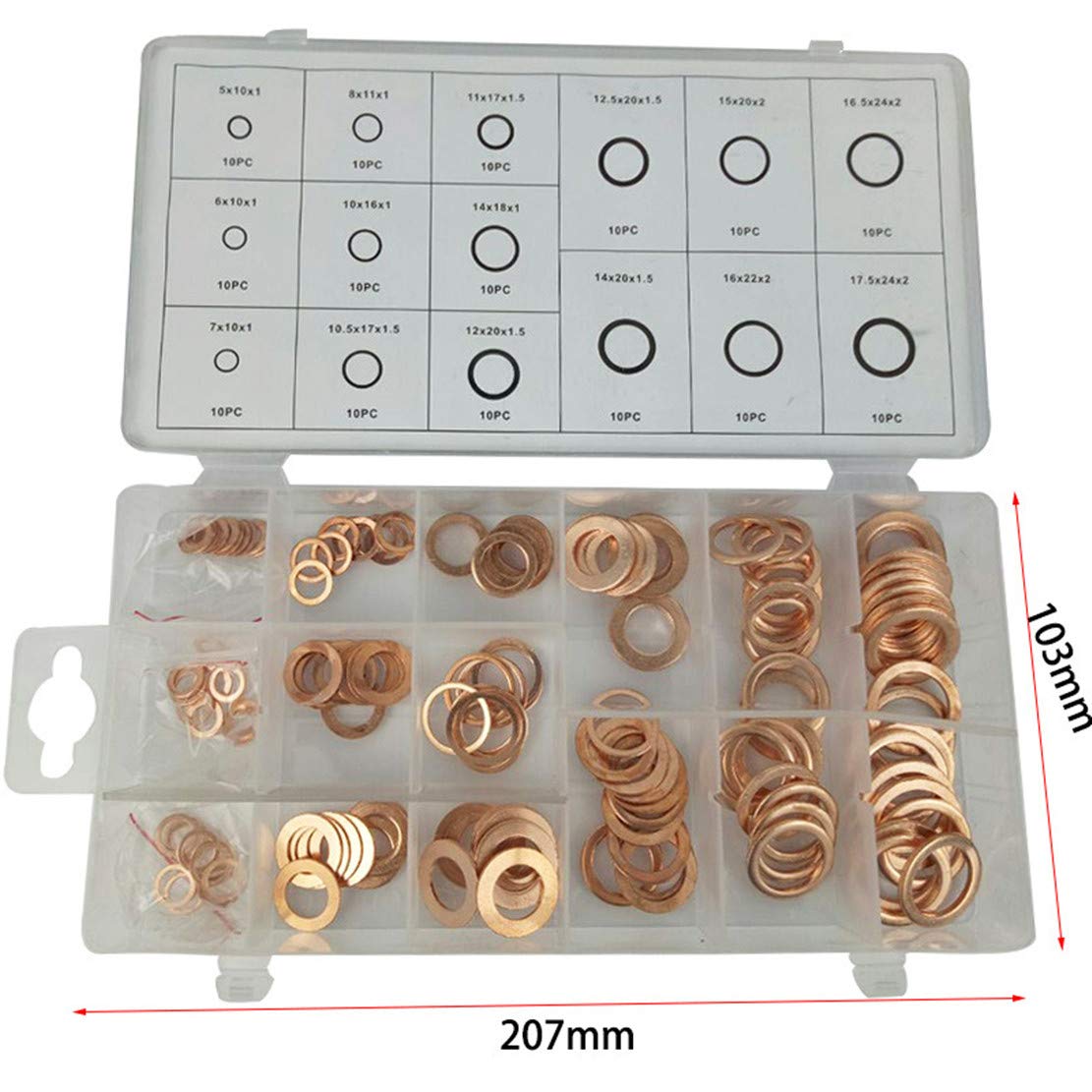 COPPER SEALING WASHERS FLAT PLAIN OIL SUMP DRAIN FUEL METRIC PACK "of" 2 5 10 Other Fasteners