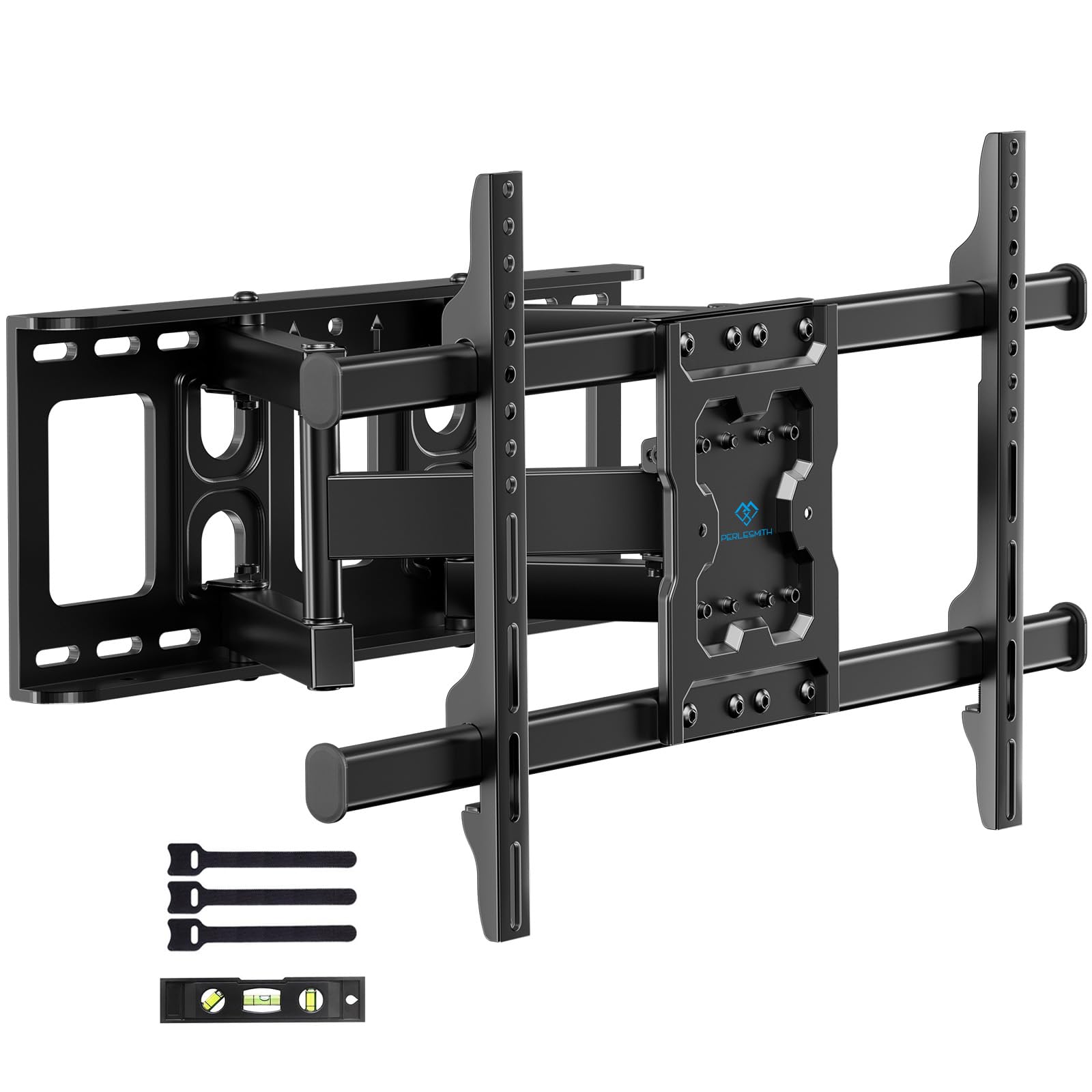 Photo 1 of PERLESMITH Full Motion TV Wall Mount for 37-75 Inch TVs up to 132 lbs, TV Mount with Swivel Articulating Arm, Wall Mount Bracket Fits 12"/16" Wood Studs, Tool-Free Tilt, Max Vesa 600x400mm