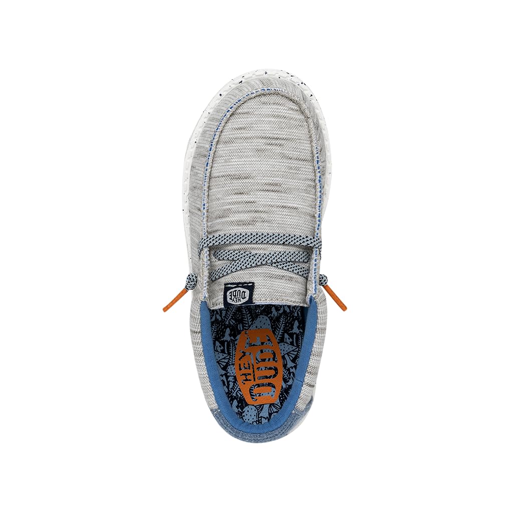 Hey Dude Wally Youth Jersey | Youth Shoes | Youth Lace Up Loafers | Comfortable & Light-Weight
