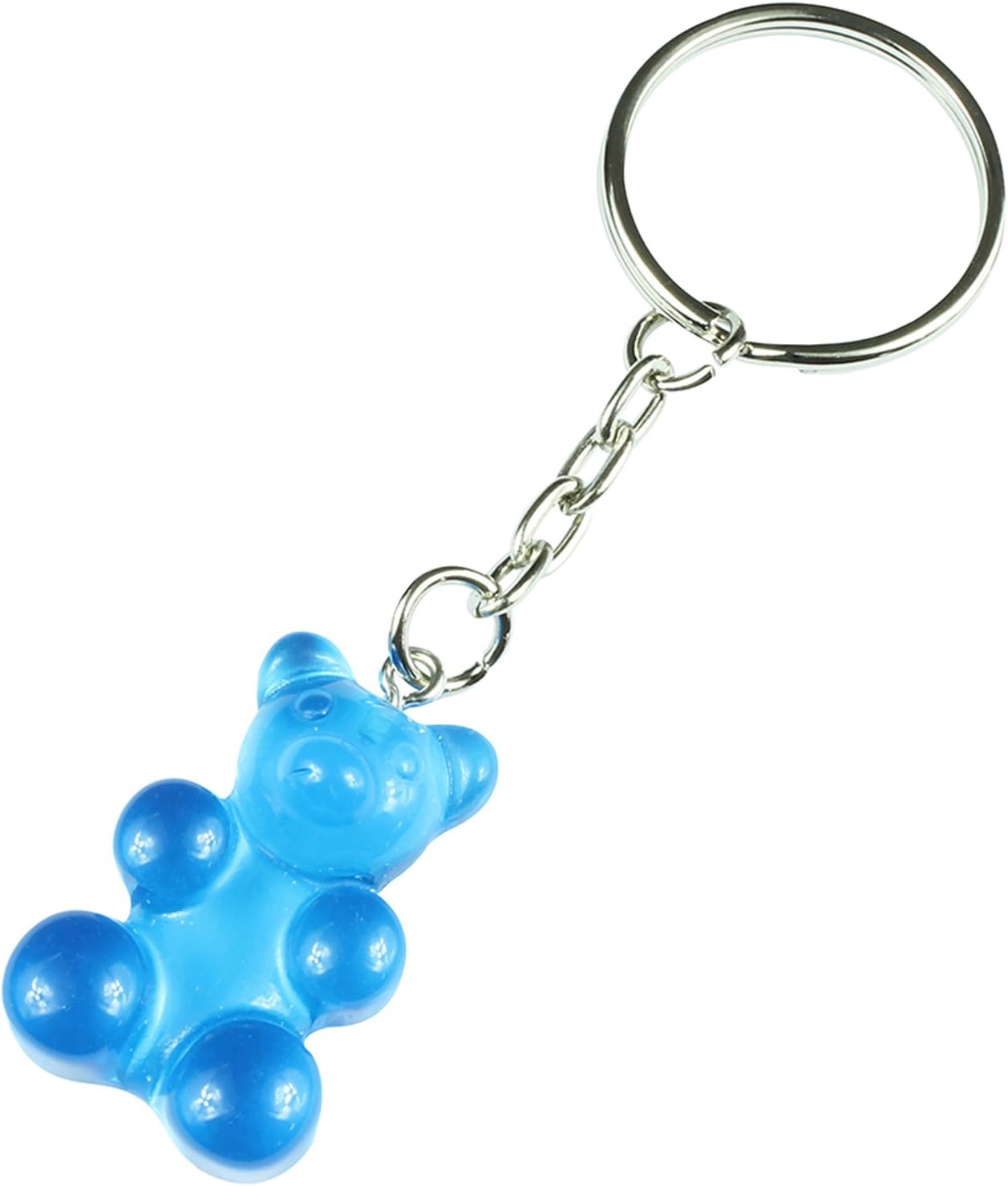 The Funky Barcode PENNY SWEETS GUMMY BEAR BLUE RASPBERRY KEYRING CHARM Gift Box Available