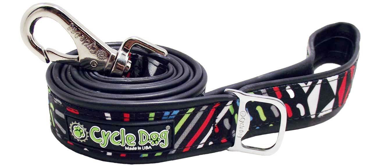 Cycle Dog Recycled Multi-Modern Art Dog Lead, Black