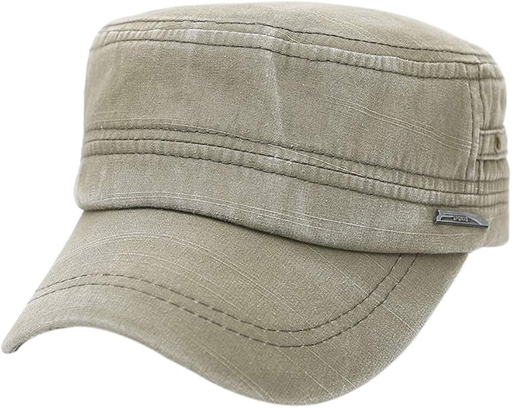 GUMONI Herren Military Army Cap Distressed Gewaschene Baumwolle
