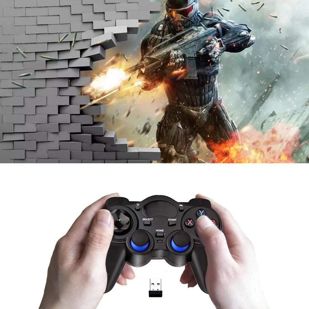 EIFFTER USB Wireless Gaming Controller Gamepad for PC/Laptop Computer(Windows XP/7/8/10) & PS3 & Android & Steam (Black1): Computers & Accessories