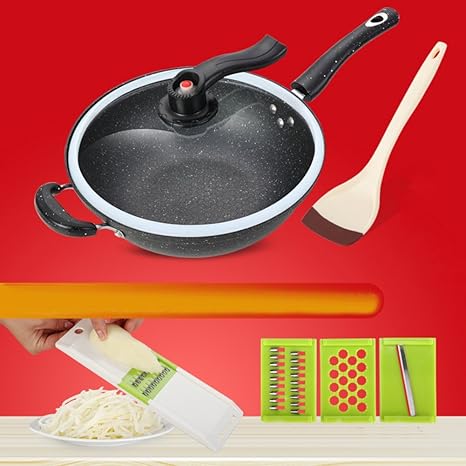 Amazon.com: Fry Pans - Sartén antiadherente antisalpicaduras ...