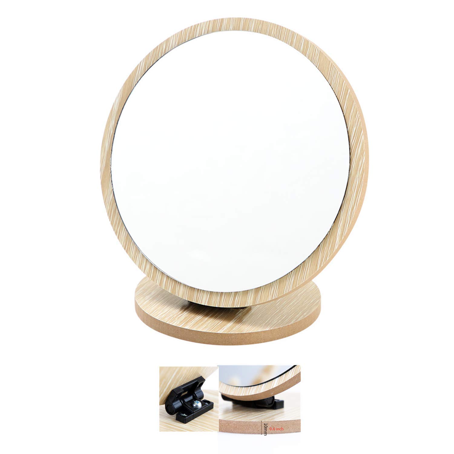Orchidspurple 1 Desk Mirror,Makeup Mirror Wooden, 90