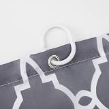 VIROSA Grey Moroccan Shower Curtain 180x180 cm Water Repellent Polyester view 2