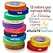 60 Yards of 1 inch X 12 Rolls of Colored Masking Tape for Kids Arts Crafts, Packing, Painters Tape Fun DIY Teachers Art Supplies, Office and Decorating. Toddlers, Kids Year Old by CraftsOpoly