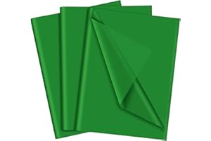 NEBURORA Green Tissue Paper for Gift Bags - 60 Sheets, 14 x 20 Inch, Bulk Packaging Paper for Gift Wrap, Filler, Flower Crafts, Birthday, Wedding, St. Patrick's