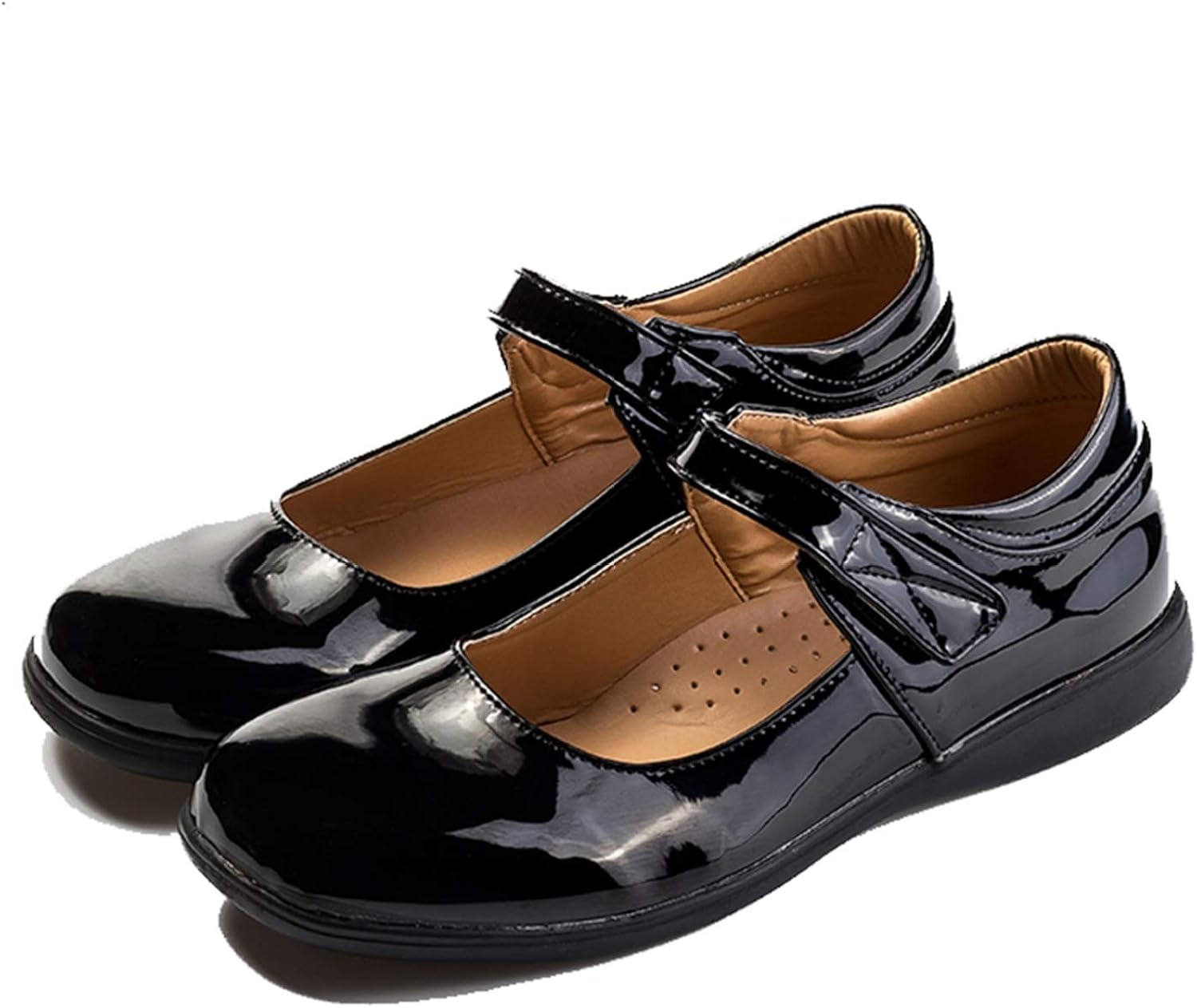 Mary Jane Schuhe für Frauen Shallow Mouth Round Toe Lederschuhe Bequeme Frühling Herbst Stylish