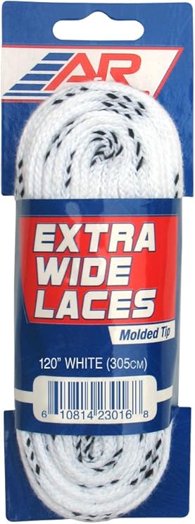 A & R Extra Wide Hockey Lace White, Skate Accessories - Amazon Canada