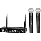 Audio2000'S S6026 Two-Channel System with Two Handheld Wireless Microphones