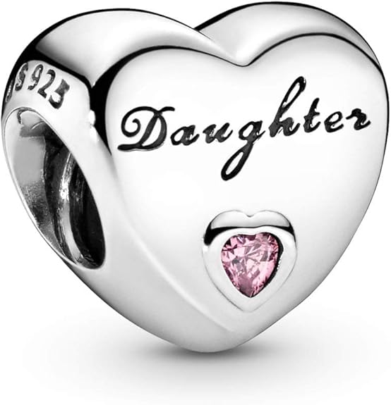 Pandora Moments DaughterHerz Charm Tochter Sterling Silber, Cubic