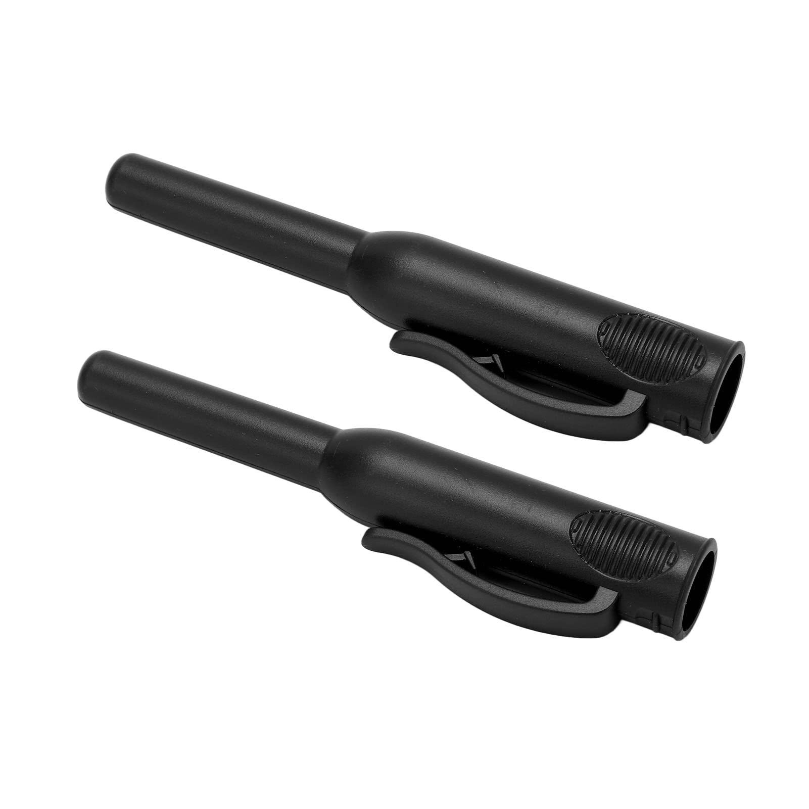 2 Pieces ABS Long Tip Deep Hole Marker Cover Carpenter Pencil Cover (Black)